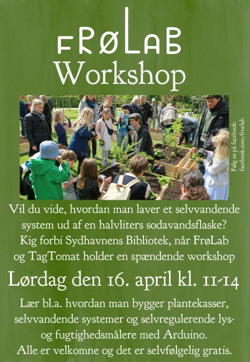 FrøLab - plakat for workshop med TagTomat